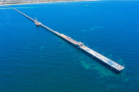 Aerial view of Busselton jetty in Australiaのeditorial素材