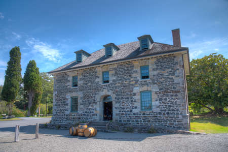 Stone store at Kerikeri mission station in New Zealandのeditorial素材