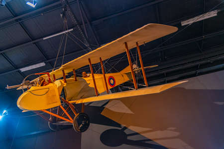 BLENHEIM, NEW ZEALAND, FEBRUARY 4, 2020: Military aircraft from WWI at Omaka Aviation Heritage Centre in Blenheim, New Zealandのeditorial素材