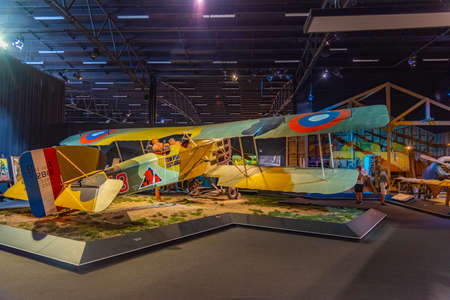 BLENHEIM, NEW ZEALAND, FEBRUARY 4, 2020: Military aircraft from WWI at Omaka Aviation Heritage...