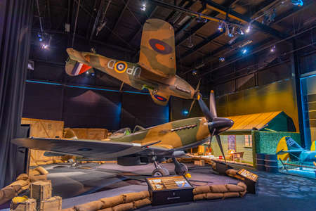 BLENHEIM, NEW ZEALAND, FEBRUARY 4, 2020: Military aircraft from WWII at Omaka Aviation Heritage...