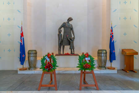 WELLINGTON, NEW ZEALAND, FEBRUARY 8, 2020: Interior of National War memorial of New Zealand in Wellingtonのeditorial素材