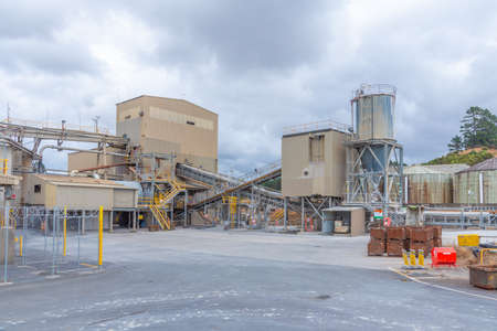 WAIHI, NEW ZEALAND, FEBRUARY 16, 2020: Ore processing plant at Waihi, New Zealandのeditorial素材