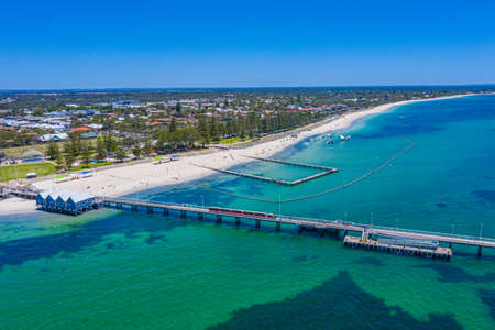 Aerial view of Busselton jetty in Australiaのeditorial素材