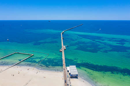 Aerial view of Busselton jetty in Australiaのeditorial素材