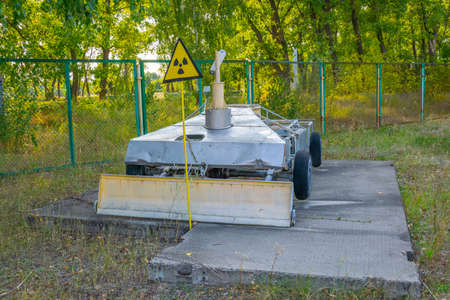 Robots and machines used during liquidation of aftermath of the chernobyl disaster in the Ukraine