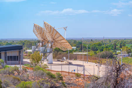 OTC Satellite Earth Station at Carnarvon, Australiaのeditorial素材
