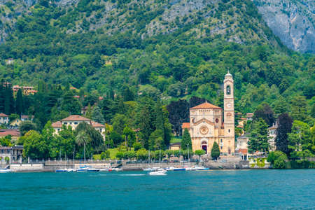 San Lorenzo church at Tremezzo, Italyの写真素材