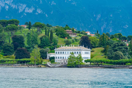 Villa Melzi at Lake Como in Italyのeditorial素材