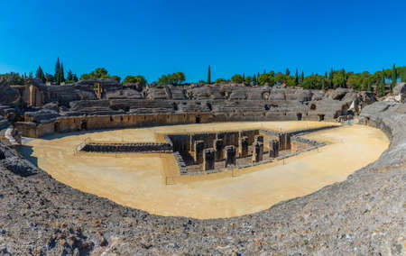 The Roman amphitheatre at Italica, Spainの写真素材