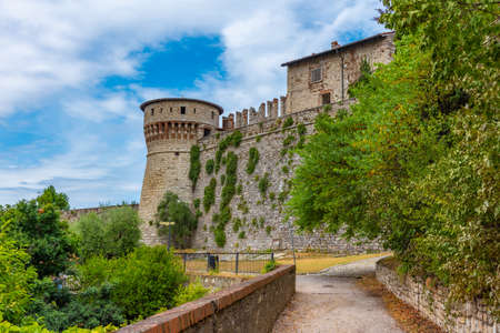 View of the Brescia castle in Italyのeditorial素材