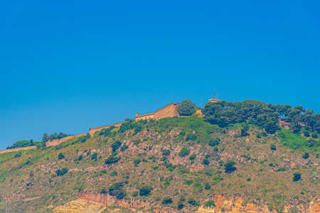 Montjuic castle in Barcelona, Spainの写真素材
