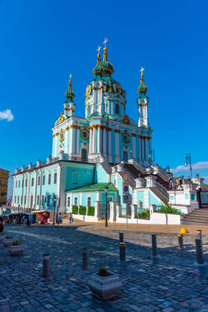 St. Andrew's Church in Kiev, Ukraineのeditorial素材