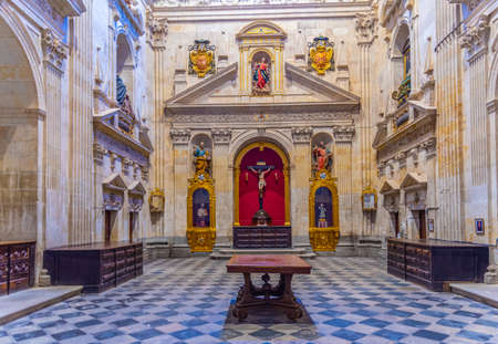 SALAMANCA, SPAIN, MAY 19, 2019: Interior of Convent of San Esteban at Salamanca, Spainのeditorial素材
