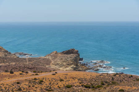 Coastline of Cabo de Gata-Nijar national park in Spainの写真素材