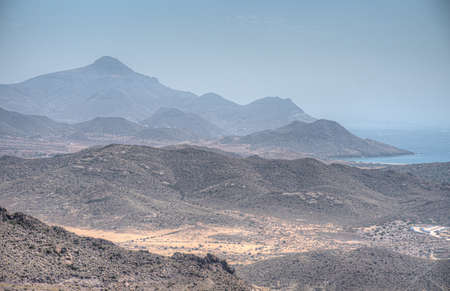 Coastline of Cabo de Gata-Nijar national park in Spainの写真素材