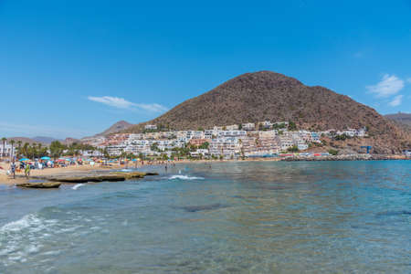 SAN JOSE, SPAIN, JUNE 21, 2019: San Jose beach at Cabo de gata in Spainの写真素材
