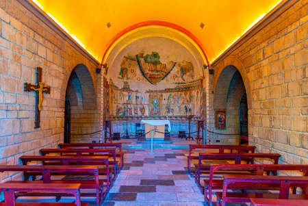BARCELONA, SPAIN, JUNE 28, 2019: Interior monastery of Sant Miquel at Poble Espanyol village in Barcelona, Spainのeditorial素材