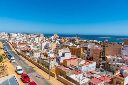 Aerial view of Spanish town Almeriaのeditorial素材