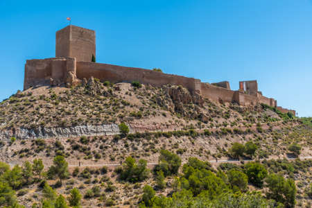 Castle in lorca overlooking the town, Spainのeditorial素材