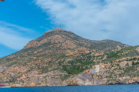 Castle of San Julian on a hill at Cartagena, Spainのeditorial素材