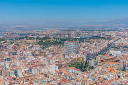 Aerial view of Plaza de Toros in Alicante, Spainのeditorial素材