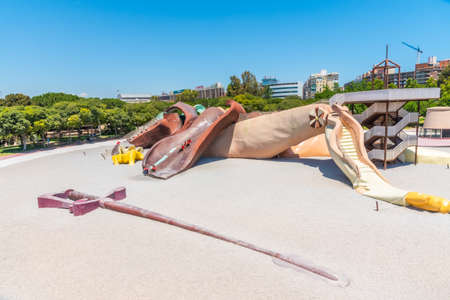 Gulliver shaped playground in Valencia, Spainのeditorial素材