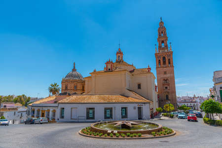 Church of San Pedro in Spanish town Carmonaのeditorial素材