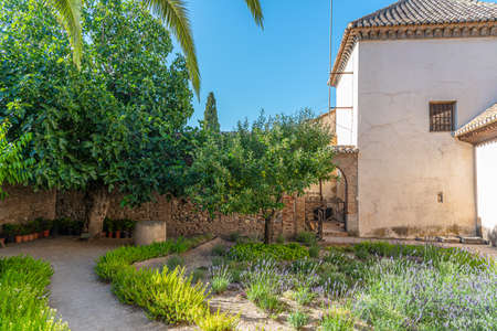 Garden at Palacio de Dar al-Horra in Spanish city Granada