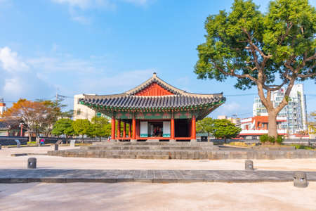 Gwandeokjeong historical complex in center of Jeju city, Republic of Koreaのeditorial素材