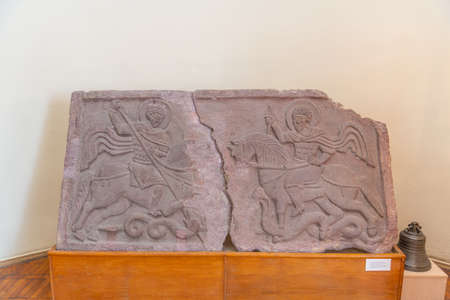 KYIV, UKRAINE, AUGUST 31, 2019: Interior of cathedral of Saint Sophia in Kyiv, Ukraineのeditorial素材