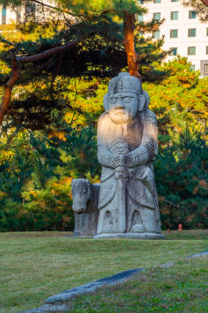 Stone sculptures at Seolleung and Jeongneung Royal Tombs in Seoul, Republic of Koreaのeditorial素材