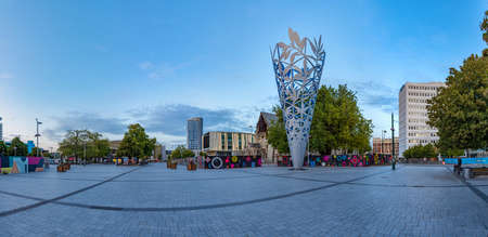 CHRISTCHURCH, NEW ZEALAND, JANUARY 21, 2020: Cathedral square in Christchurch, New Zealandのeditorial素材