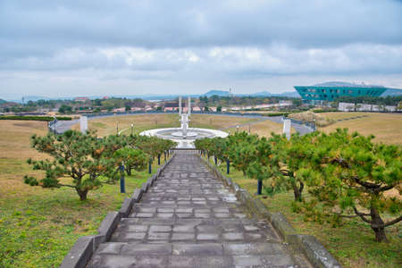 memorial to victims of Jeju uprising at April 3 Peace park at Republic of Koreaのeditorial素材