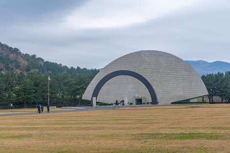 Shrine at Jeju April 3 Peace park at Republic of Koreaのeditorial素材