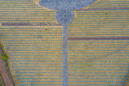 Aerial view of Jeju April 3 Peace park at Republic of Korea