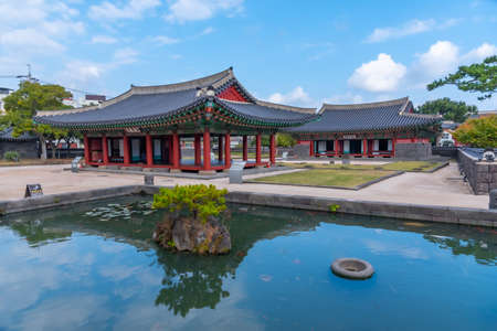 Gwandeokjeong historical complex in center of Jeju city, Republic of Koreaのeditorial素材