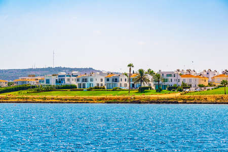 Hotel resorts and beaches situated near Pernera on Cyprusのeditorial素材