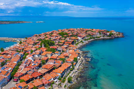 Aerial view of Bulgarian town Sozopol