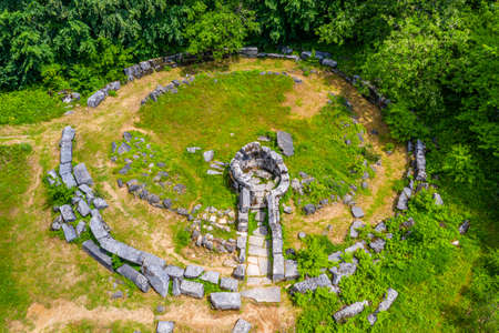 Mishkova niva ruins near Malko Tarnovo town in Bulgariaの写真素材