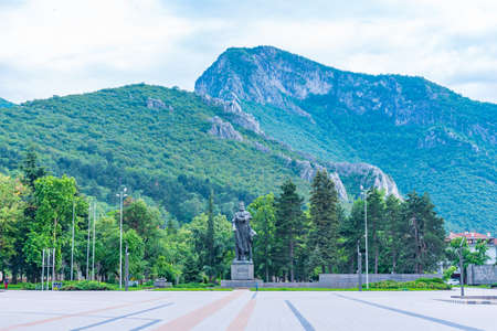Statue of Hristo Botev in Vratsa in Bulgariaの写真素材