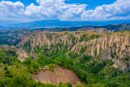 Sand pyramides near Bulgarian town Melnikの写真素材