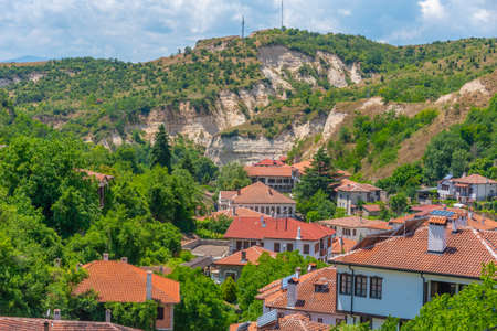 Aerial view of Bulgarian town Melnikの写真素材
