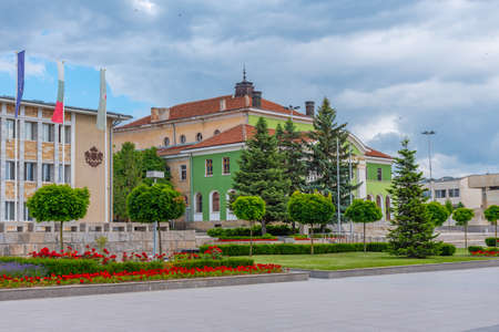 Narodno Chitalishte in Panagyurishte, Bulgariaの写真素材