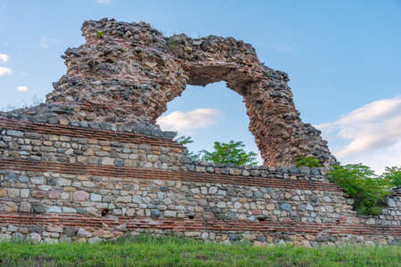 Ancient fortification of former roman town Diocletianopolis currently known as Hisarya, Bulgariaの写真素材