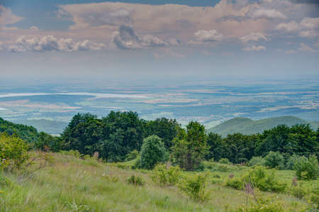 Landscape of Bulgaria viewed from Buntovna hutの写真素材