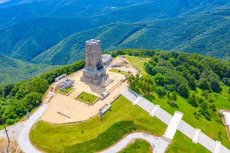 Monument to Freedom commemorating battle at Shipka pass in 1877-1878 in Bulgariaの写真素材