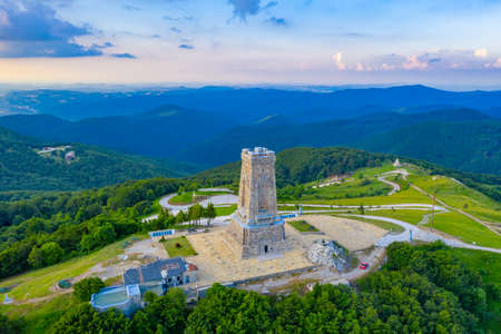 Monument to Freedom commemorating battle at Shipka pass in 1877-1878 in Bulgariaの写真素材