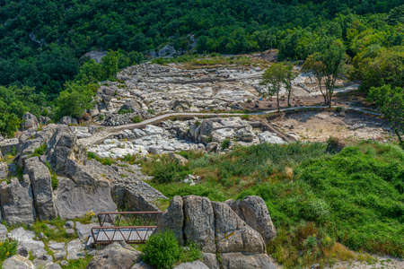 The ancient Thracian city of Perperikon located in Bulgariaの写真素材