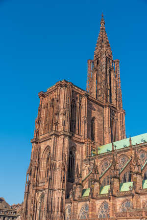 Cathedral of our lady of strasbourg in Franceの写真素材